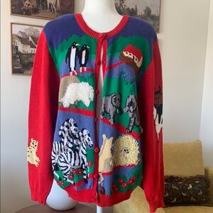 Vintage Susan Bristol Noah’s Ark Cardigan